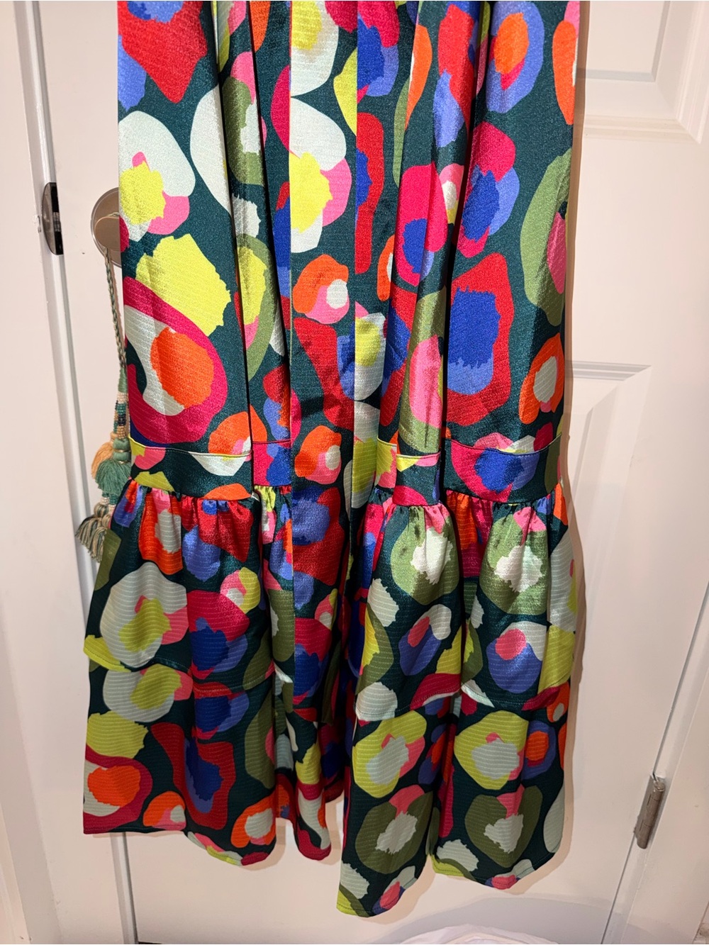 Vibrant Multi-Color Print Maxi Dress with Ruffled Hem - Picture 10 of 11